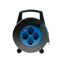 PROLUNGA AVVOLGIBILE 16A - 4 SCHUKO BIV 10 MT NERA