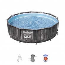 PISCINE STEEL PRO MAX SET BESTWAY STAMPA LEGNO