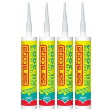 KIT 4PZ SILICONE 3004 TRASPARENTE ANTIMUFFA