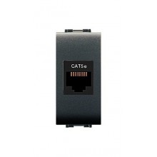 PRESA RJ45 ETHERNET CAT5E UTP LIFE NERO