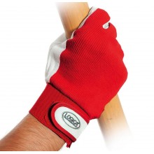 GUANTO FIORE ROSSO D/TELA CON STRAP 10